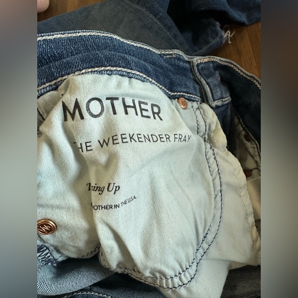 Mother denim like new the weekender fray in teaming up size 24 style 1535-104 - Picture 4 of 10